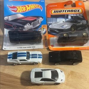Hot Wheels & Matchbox Kids Toy Car Pack - White and Black